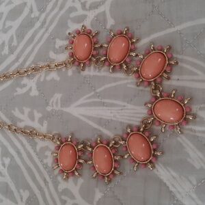 Coral and Pink Color Flower Like Adjustable Necklace
